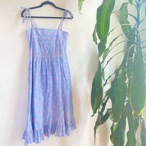 Vintage Laura Ashley cotton ruffle dress XS